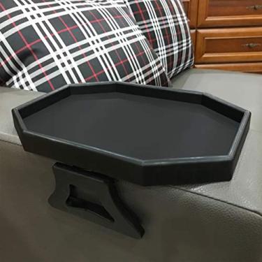 Imagem de (Black) - Sofa Armrest Clip-On Table, Recliner Armchair Organiser Tray (Black)