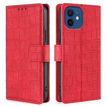Imagem de MojieRy Capa de telefone carteira fólio para XIAOMI MI MI6, capa fina de couro PU premium para MI MI6, 3 compartimentos para cartão, bom design, vermelho