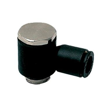 Imagem de Parker 369PLPBJ-2-0-pk5 Encaixe de pressão para conexão, tubo a tubo, vidro reforçado 6,6, botão para conectar e banjo único UNF, 1/8" e 25,4 cm, nylon (pacote com 5)