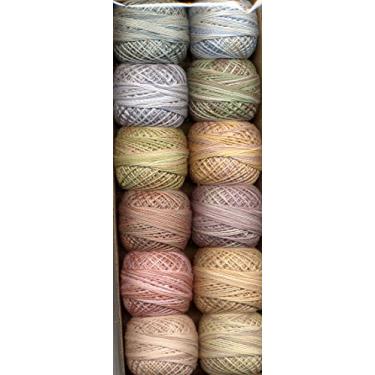 Imagem de Valdani Linha de bordado de algodão Perle tamanho 12 Coleção Muddy Monet