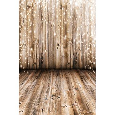 Imagem de SJOLOON Acessórios de estúdio fotográfico de vinil de madeira rústica para fotografia de pano de fundo nostálgico de madeira pano de fundo de foto para bebê recém-nascido JLT1039, Amarelo, 8x12FT