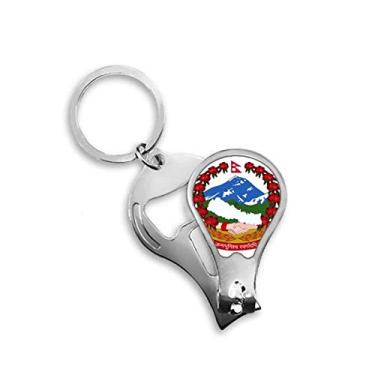 Imagem de Chaveiro abridor de cortador de unhas com emblema nacional da Ásia Nepal