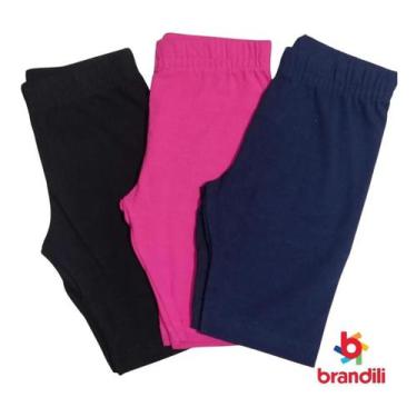 Imagem de Kit 2 Bermuda Ciclista Shorts Cotton Infantil Menina Brandil - Brandil