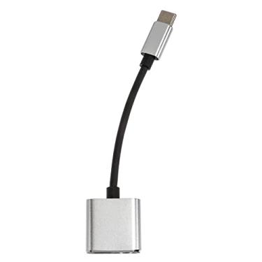Imagem de Adaptador de fone de ouvido USB-C para 3,5 mm da UKCOCO – Adaptador de áudio tipo C para 3,5 mm, para estéreo, fones de ouvido, fones de ouvido – Prata