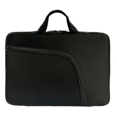 Imagem de Capa Case Bolsa Notebook Com Bolso Slim Prática Reforçada Ziper Duplo - Preto 17 polegadas