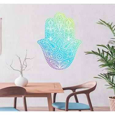 Imagem de Adesivo de Parede Hamsa Fé tamanho 70cm x 50cm