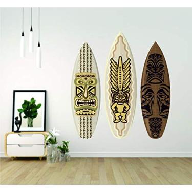 Imagem de Adesivo De Parede Prancha De Surf Tamanho Total 90cm X 80cm