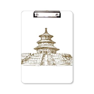 Imagem de China Temple of Heaven Quadro de prancheta com desenho de ponto de referência A4