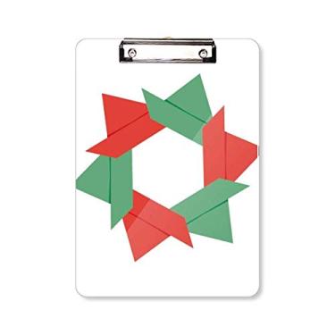 Imagem de Placa de apoio abstrata com estampa de origami e flores de Natal A4