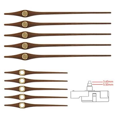 Imagem de Kit de 5 ponteiros de relógio feito à mão, relógio de madeira, agulha, relógio de mão, peça de reparo de movimento, artigos de ponto cruz para casa estilo 3