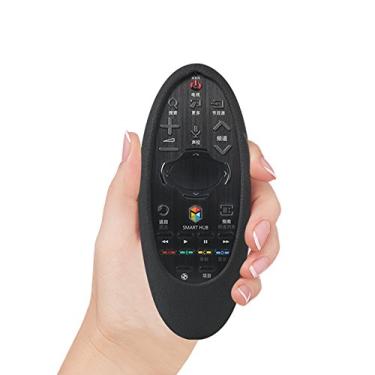 Imagem de Capa de controle remoto Samsung TV SIKAI patente à prova de choque capa de silicone para Samsung BN59-01185F BN59-01181A BN59-01185A LED HDTV controle remoto com cordão gratuito, Preto