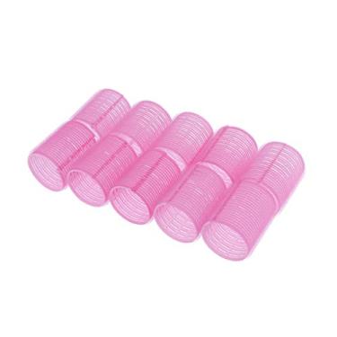 Imagem de Pacote com 10 rolos de cabelo, multicolorido, autoaderente, plástico aderente para ondulação, modelador profissional de cabeleireiro ou penteado encaracolado faça você mesmo – 8 tamanhos – 48 mm