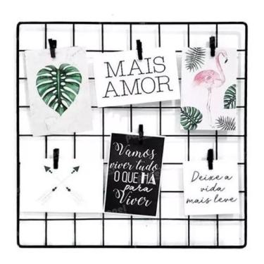 Imagem de Tela Aramada 40x60 Memory Board + 15 Mini Pregadores Brancos