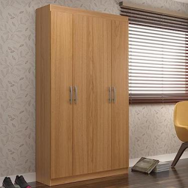 Imagem de Armário Multiuso 4 Portas 8 Prateleiras Milão Espresso Móveis Cinamomo