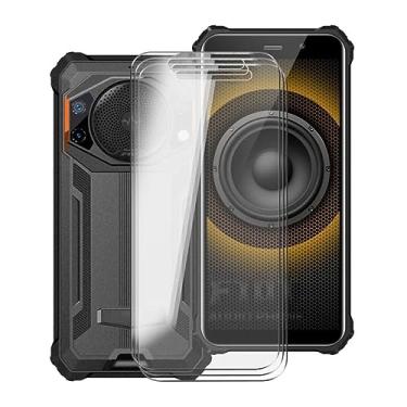 Imagem de KJYFOANI Película protetora de vidro temperado FOSSIBOT F101 para FOSSIBOT F101 [pacote com 3] de alta transparência [dureza 9H] [sem bolhas] Película protetora de vidro temperado para FOSSIBOT F101 5,45 polegadas.