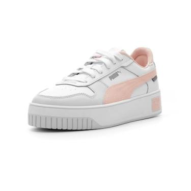 Imagem de PUMA Tênis feminino Carina Street, Puma Branco-rosa, cinza com pena de poeira, 39