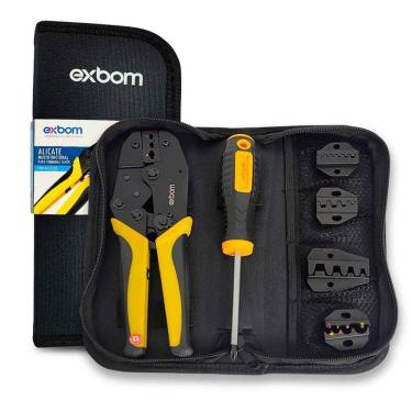 Imagem de Kit Alicate Prensar Crimpar Terminais 8 em 1 Pré Isolados 0,5 Até 35mm²