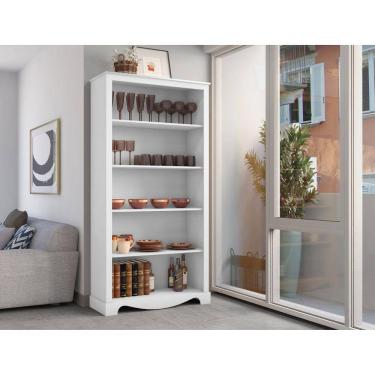 Imagem de Cristaleira Chicago com 4 Prateleiras Branco