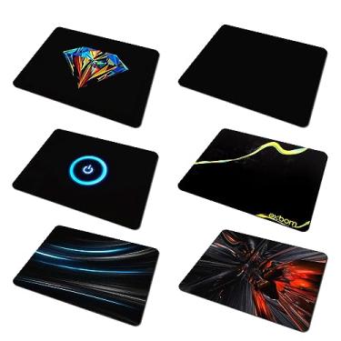 Imagem de Kit com 10 Mouse Pad Gamer Fundo Preto com Várias Estampas Original Exbom para Revenda
