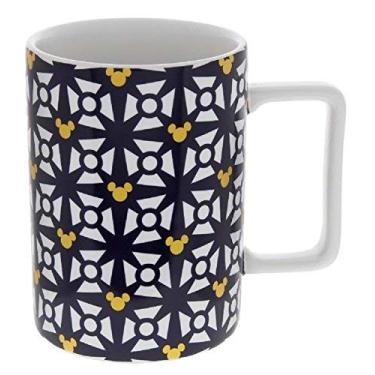 Imagem de Disney Caneca geométrica do ícone do Mickey em preto e dourado da Parks