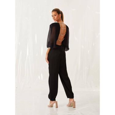 Imagem de Macacão Alfaiataria Com Transparência OPEN  FEMININO