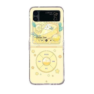 Imagem de Para Samsung Galaxy Z Flip 4 3 5 Capa de pulseira de pérola de desenho animado coreano para Samsung Z Flip4 Flip3 Zflip 5 Capa de corrente de pulso, AmareloNMDK, para Samsung Z Flip 5