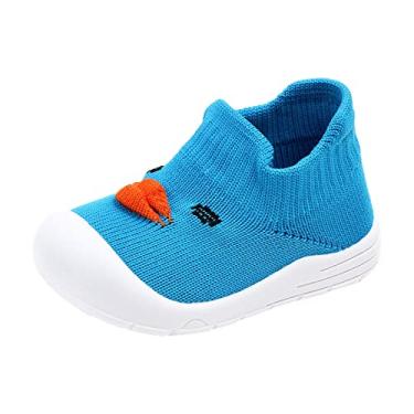 Imagem de Tênis de bebê com luz LED para bebês, sola macia e malha esportiva, todos os sapatos de bebê, Azul, 6-12 Meses
