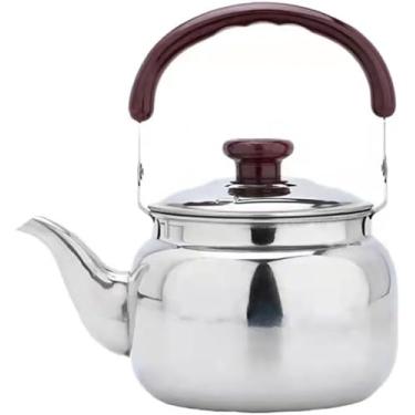 Imagem de Chaleira de aço inoxidável com apito para fogão, chaleira com alça, bule de chá para todos os fogões de cozinha, chaleira de indução 2024, 2L