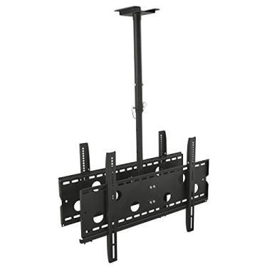 Imagem de Mount-It Suporte de teto duplo para TV rotativo e inclinável para TV Samsung, Sony, LG, Sharp, Vizio, Haier, Toshiba, Sharp, Element, 32, 40, 42, 48, 50, 55, 60, 65, 70, 70, 75 polegadas, preto