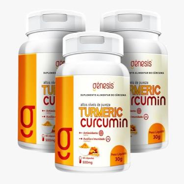 Imagem de TURMERIC CURCUMIN Curcuma longa + selenio + vitamina C. em capsulas (Genesis Farmaceutica) (3)