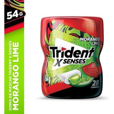 Imagem de Goma Mascar Morango Lime Trident X Senses 28 Unidades 54G