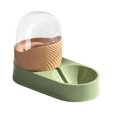 Imagem de ＫＬＫＣＭＳ Bebedouro automático para animais de estimação, dispensador de água por gravidade, alimentador de água de grande capacidade para gatos e cães pequenos, Verde Laranja