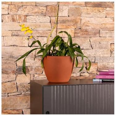Imagem de VASO POLIETILENO CONE BAIXO REDONDO P/PLANTAS E JARDINS DECORATIVO (TERRACOTA)