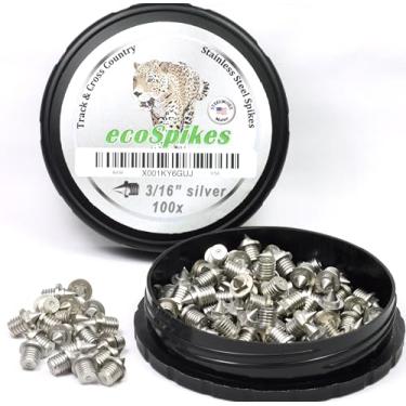 Imagem de Espiões de trilho e cruz de aço inoxidável de 0,95 cm (pacote com 100)