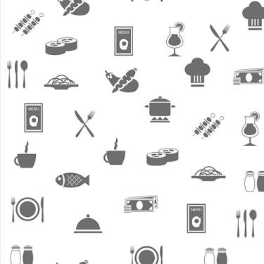 Imagem de Leliz Papers, Papel De Parede Adesivo Cozinha Restaurante Com Comidas 15m