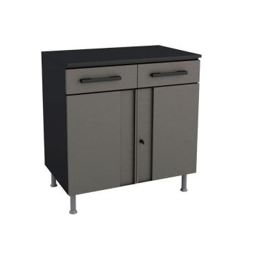 Imagem de Bancada Multiuso P- área Serviço Balcão Multibox Aço 2 Portas C-chave E 2 Gavetas C-tam...