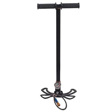 Imagem de TUXING Bomba de mão PCP 300Bar, Pedal Dobrável, Bomba de Ar de Alta Pressão 4500 PSI Bomba de Aço Inoxidável Três Estágios para Rifles de Ar Pistola 30MPA