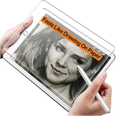 Imagem de Película protetora de tela fosca para iPad 9,7 da Paperlike com alta sensibilidade ao toque, antirreflexo, resistente a arranhões, compatível com iPad 2016/2017/2017/2018 e Apple Pencil compatível (9,7 polegadas, 1 pacote)