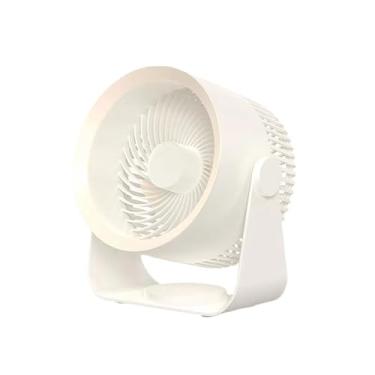 Imagem de PUIOKA Ventilador de parede Ventilador de circulação de ar de 3 velocidades Ventilador elétrico recarregável por USB adequado para quarto