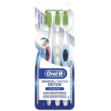 Imagem de Escova Dental Extra Macia Oral-B Gengiva Detox Ultrafino Com 3 Unidades, ORAL-B