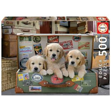 Imagem de Educa - Hunde im Koffer 500 Teile Puzzle