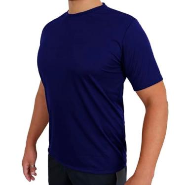 Imagem de Camiseta Dry Fit Malha Fria Premium Academia Corrida Esporte (BR, Alfa, M, Regular, Marinho)