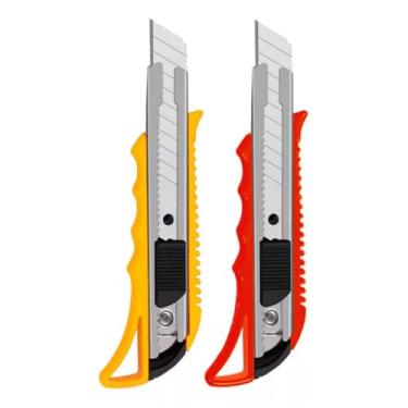 Imagem de Estilete Kapbom KA-1972 – Estilete Retrátil com Lâmina Extraível e Mecanismo de Segurança, Cabo Confortável e Alta Durabilidade – Perfeito para Corte de Precisão em Diversos Materiais