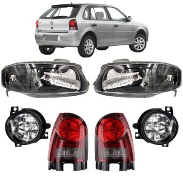 Imagem de Kit Completo Farol M. Negra Power, Lanterna Fumê e Milha Gol G4 2006-2013