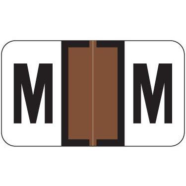 Imagem de Doctor Stuff - File Folder Labels, Alphabet Letter M, Ringbook Sheets, Jeter 5800 - JTAM Series Compatible Alpha Stickers, Brown, 15/16" x 1-5/8", 240 Labels