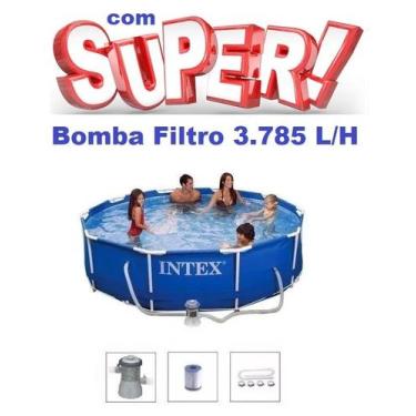 Imagem de Piscina Intex 4485 Litros Standard Armação Com Bomba Filtro 3785 Lh 11