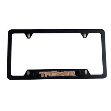 Imagem de Suporte para moldura de placa de carro Black Tremor para acessórios de caminhão F150, 1 peça