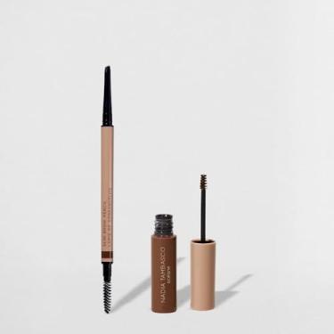 Imagem de Kit Máscara de Sobrancelha Castanho + Lápis de Sobrancelhas Retrátil Médio Nádia Tambasco By Océane (2 Produtos)