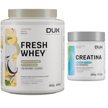 Imagem de Combo Fresh Whey Dux 450g - Sabor Abacaxi com Coco + Creatina 300g