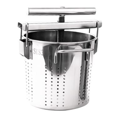 Imagem de Ｂｅｓｇａ Prensa de mel desidratador 304 aço inoxidável fácil de usar 6L prensa de banha espremedor de para restaurante doméstico cidra uva